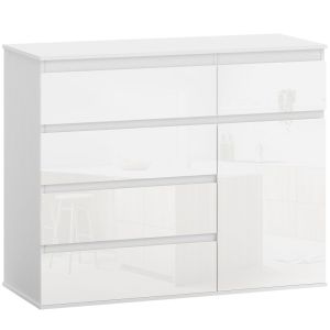 Aparador 100x40x80 cm color blanco Homcom, casa - móveis de armazenamento