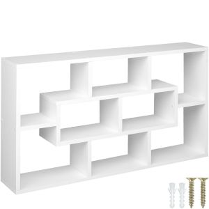 Prateleira retro de pared, montagem rápido, 85 x 48 x 16 cm, branco