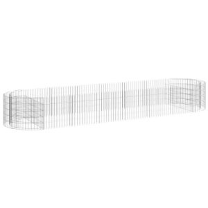 vidaXL arriate de gaviones de hierro galvanizado 400x100x50 cm