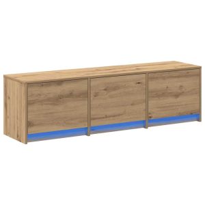 Móvel de tv - helloshop26 - 140 x 34 x 40 cm - iluminação LED multicolorida