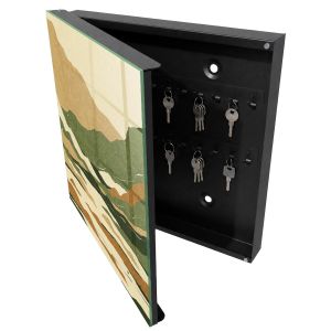 Caixa de chaves de parede decorativa 30x30x5, abertura à esquerda tulup