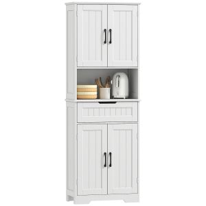 Aparador para sala de estar em mdf branco 60x30x172 cm
