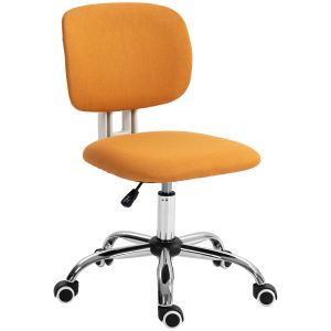 Cadeira de escritório espuma, poliester, pp e pu laranja 48x53x80-90 cm