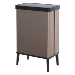 Curver verto lixeira 54l, 43,5x26,5x68,7cm, tampa de pressão, rosa pérola