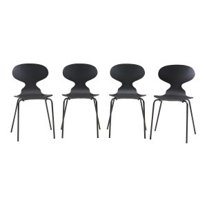 Conjunto de 4 cadeiras de jantar kil 80x47x48cm preto [en.casa]