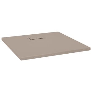 vidaXL base de chuveiro smc marrom 90x90 cm