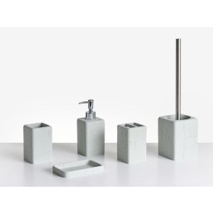 Conjunto de acessórios de banho poliresina cinzento vilcanota