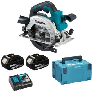 Serra circular 18 v li-ion 5 ah bateria 18 v lxt ø 165 mm Makita - 2 bateri