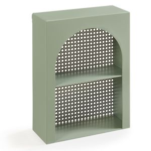 Prateleira de parede jäller metal 40x30x13 cm verde [en.casa]