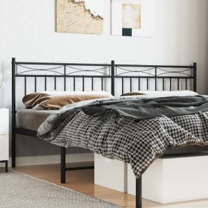 Cabeceira de cama 193 cm metal preto ptob2581