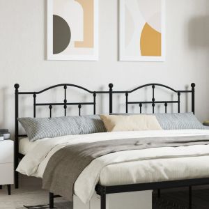 Cabeceira de cama 200 cm metal preto ptob4490