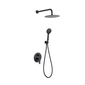 Imex-conjunto duche embutido monocomando béLGica preto fosco