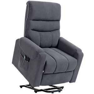 Poltrona levanta pessoa veludo cotelê (100% poliéster) color gris