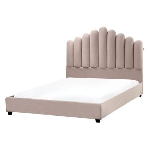 Cama veludo vincennes 140 x 200 cm taupe