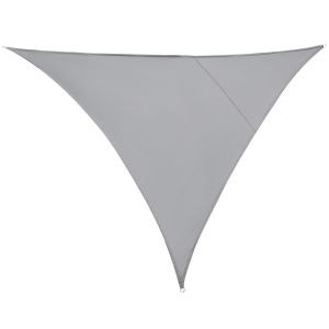 Vela de sombra triangular poliéster cinzento 500x500x500 cm
