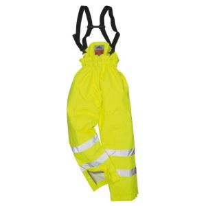 Calças retardantes de chamas - portwest - bizflame rain fr - alta visibilid