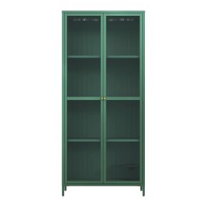 Vitrina säkylä con puerta de cristal 3 estantes 180x80x35 cm verde abeto