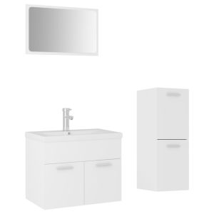 Conjunto de móveis de casa de banho contraplacado branco