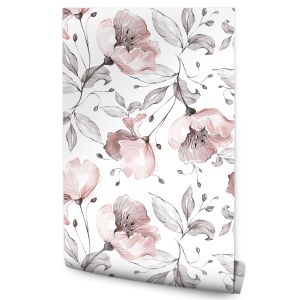 Papel de parede decoração moderna fleurs des champs coquelicots nature