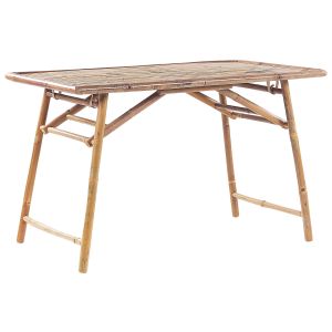 Mesa de refeição de jardim molise 120 cm 69 cm bambu castanho claro