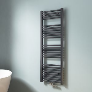 Emke toalheiro água quente tubo redondo antracite 120x40 cm