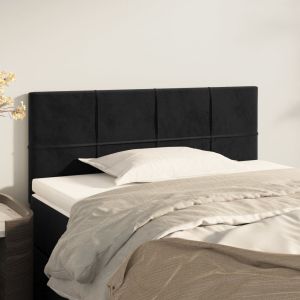 Cabeceira de cama veludo 80x5x78/88 cm preto ptob5337