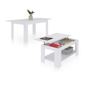 Mesa de jantar pack 123 e mesa de centro lya