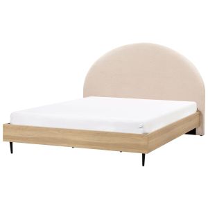 Cama bouclé millay 180 x 200 cm creme