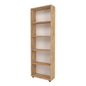 Biblioteca - design - 5 níveis - efeito carvalho - 172 x 55 x 20 cm - móvel