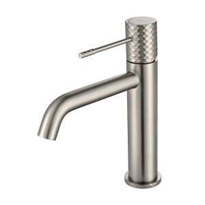 Misturador monocomando para lavatório níquel escovado metal br