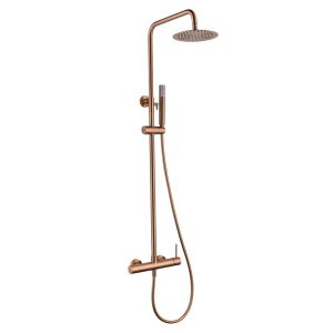Conjunto chuveiro monocomando monza ouro rosa escovado-imex