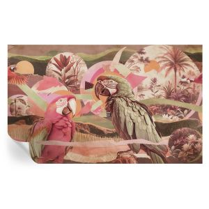 Papel de parede vinílico pássaros tropicais 416x254 tulup