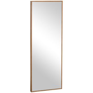 Espelho de parede madeira de pinho, vidro e mdf cor de madeira natural
