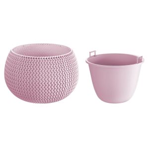Vaso redondo plástico com depósito splofy bowl, violeta 37x37x21 cm