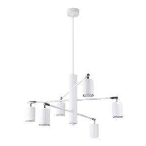 Candelabro lemmi 6 blanco acero 77x125x77cm