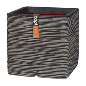 Capi vaso quadrado nature rib 50x50 cm antracite
