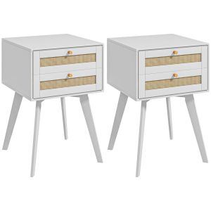 Mesinhas de cabeceira 40x40x60 cm color blanco Homcom, casa - quarto