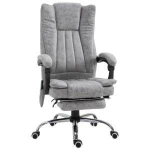 Cadeira de escritório de massagem e aquecimento cinzento 120 kg