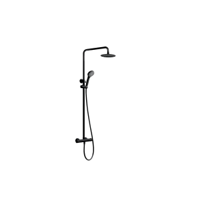 Coluna de duche extensível termostática preta fosca