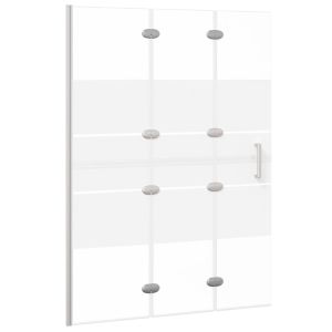 vidaXL divisória de chuveiro dobrável esg branca 100x140 cm