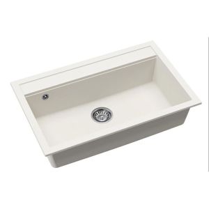 Pia - granito branco - 1 cuba retangular - sem escorredor - 795x505mm