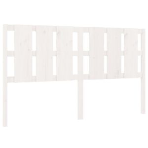 vidaXL cabecero de cama madera maciza de pino blanco 185,5x4x100 cm