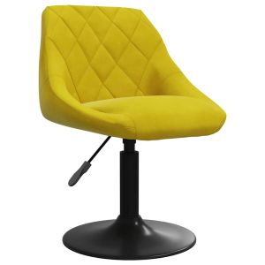 Banco de cozinha em veludo amarelo mostarda vidaxl