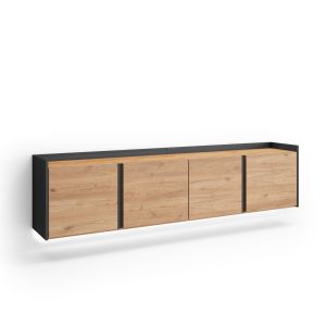 Móvel de tv, 207x35x50cm, suspensos, LED rf4842