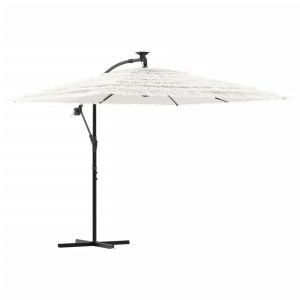 Helloshop26 - guarda-sol retangular de jardim - branco - 246 x 246 cm