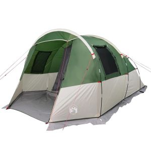 Tenda de campismo túnel para 4 pessoas impermeável verde