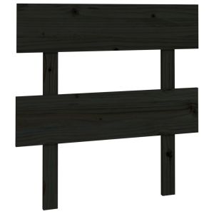 vidaXL cabecero de cama madera maciza de pino negro 103,5x3x100 cm