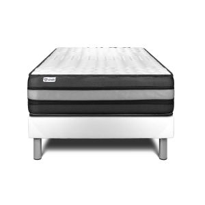 Pack sommier colchão vital power zen 120 x 190 cm sommier em kit branco
