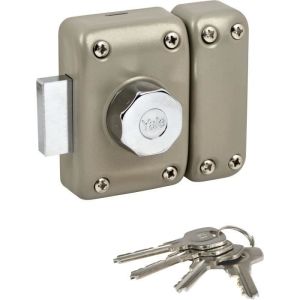 Fechadura yale yv25bt-50 - botão e cilindro 5 pinos diâmetro 23 mm - 4 chav