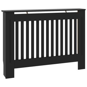Cobertura de radiador 112x19x81,5 cm mdf preto